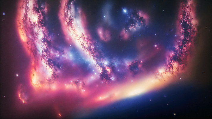 JPG 편집이미지 별 사람없음 반짝임 우주 행성 화려 디지털합성 은하계 은하 블랙홀 편집실사 AI컴퓨터그래픽 AI콘텐츠 자연요소 컨셉 모션 CG 파일형식