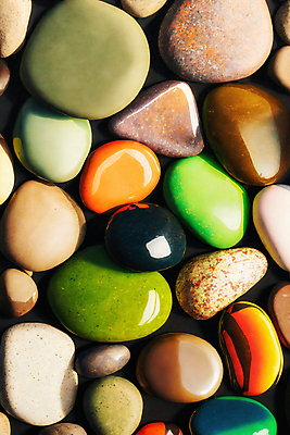 JPG 편집이미지 사람없음 다양 돌_바위 조약돌 매끈함 가득함 디지털합성 광택 편집실사 AI포토 AI콘텐츠 다수 감각 CG 파일형식