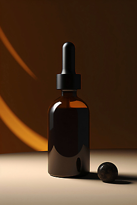 JPG 스튜디오촬영 편집이미지 그림자 사람없음 갈색 화장품 원형 고급 디지털합성 오브젝트 공병 앰플 목업 편집실사 AI포토 AI콘텐츠 도형 컬러 컨셉 실내 뷰티 CG 병_담는 파일형식