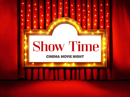 PSD 편집이미지 영어 조명 간판 프레임 타이포그라피 사람없음 빨간색 반짝임 금색 커튼 극장 이미지편집 문자 컬러 모션 파일형식