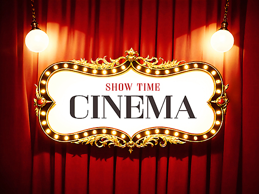 PSD 편집이미지 영어 조명 간판 프레임 타이포그라피 사람없음 빨간색 반짝임 금색 커튼 극장 스포트라이트 이미지편집 문자 컬러 모션 파일형식