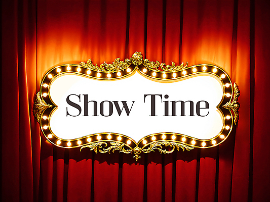 PSD 편집이미지 영어 조명 간판 프레임 타이포그라피 사람없음 빨간색 반짝임 금색 커튼 극장 이미지편집 문자 컬러 모션 파일형식