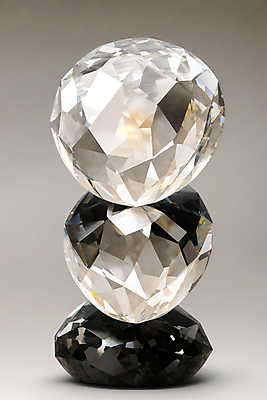 JPG 편집이미지 사람없음 빛 반짝임 쌓기 검은색 흰색 크리스탈 보석 디지털합성 편집실사 AI포토 AI콘텐츠 컬러 모션 광석 CG 파일형식