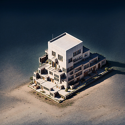 JPG 편집이미지 가로등 창문 그림자 사람없음 건물 미니어처 그림 건축모형 아이소메트릭 편집실사 AI컴퓨터그래픽 AI콘텐츠 건축물 공공시설 모형 CG 파일형식