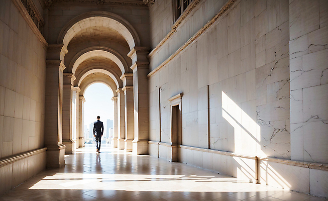 JPG 전신 편집이미지 남자 건축양식 실내 한명 성인 건물 뒷모습 빛 인테리어 걷기 공간 복도 디지털합성 로마네스크 로마네스크양식 성인남자한명만 편집소스 편집실사 AI인물포토 AI콘텐츠 1 건축물 디자인 건축 뷰포인트 모션 사람 내부 CG 남자한명만 성인남자만 파일형식 AI포토
