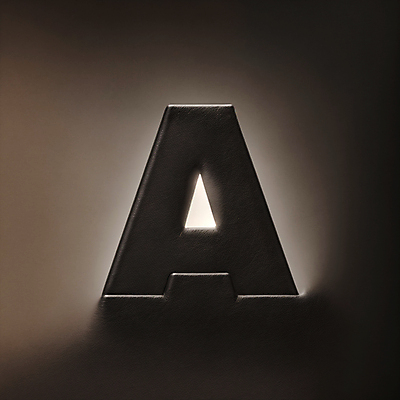 JPG 편집이미지 문자 알파벳 대문자 타이포그라피 사람없음 빛 검은색 가죽 디지털합성 A 편집소스 이미지편집 편집실사 AI컴퓨터그래픽 AI콘텐츠 영어 컬러 CG 파일형식