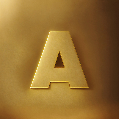 JPG 편집이미지 문자 알파벳 대문자 타이포그라피 사람없음 금색 디지털합성 A 편집소스 이미지편집 편집실사 AI컴퓨터그래픽 AI콘텐츠 영어 컬러 CG 파일형식