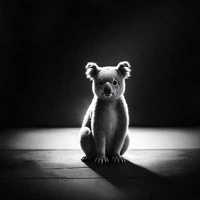 JPG 동물 편집이미지 한마리 앉기 사람없음 검은색 디지털합성 코알라 편집소스 편집실사 AI컴퓨터그래픽 AI콘텐츠 1 컬러 포유류 모션 CG 파일형식