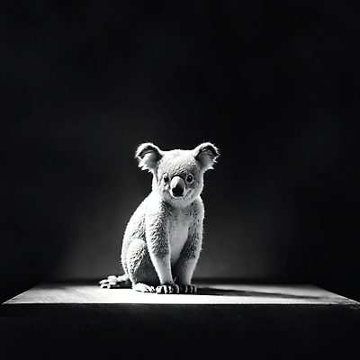 JPG 동물 편집이미지 한마리 앉기 사람없음 검은색 디지털합성 코알라 편집소스 편집실사 AI컴퓨터그래픽 AI콘텐츠 1 컬러 포유류 모션 CG 파일형식