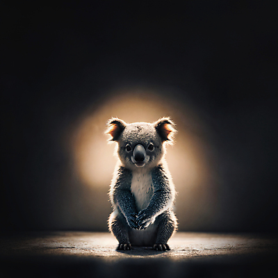 JPG 동물 편집이미지 한마리 앉기 사람없음 갈색 검은색 디지털합성 코알라 편집소스 편집실사 AI컴퓨터그래픽 AI콘텐츠 1 컬러 포유류 모션 CG 파일형식