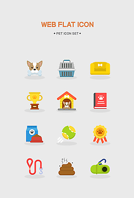 아이콘 두마리 공 사람없음 책 장난감 강아지 먹이 물기 앨범 트로피 메달 배지 개집 목줄 강아지침대 변 개뼈다귀 개사료 배변봉투 2D아이콘 켄넬 AI파일 2 모션 봉투 반려동물 침대 개 상_우승 애견용품 애견간식 상_상패 파일형식 벡터 반려용품