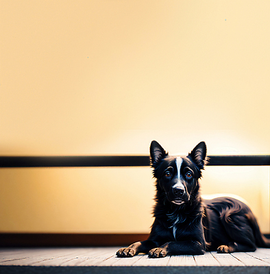 JPG 편집이미지 한마리 반려견 앉기 사람없음 개 강아지 디지털합성 보더콜리 편집소스 편집실사 AI포토 AI콘텐츠 1 포유류 모션 반려동물 CG 콜리 파일형식