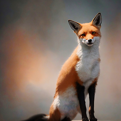 JPG 동물 편집이미지 한마리 앉기 사람없음 디지털합성 여우 편집소스 붉은여우 편집실사 AI컴퓨터그래픽 AI콘텐츠 1 포유류 모션 CG 파일형식