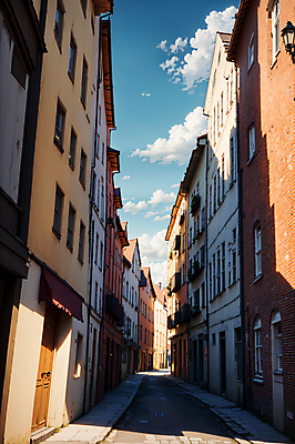 JPG 주간 편집이미지 북유럽 풍경 사람없음 야외 건물 도시풍경 도시 골목길 디지털합성 스칸디나비아 편집소스 편집실사 AI포토 AI콘텐츠 자연요소 건축물 유럽 길 CG 파일형식