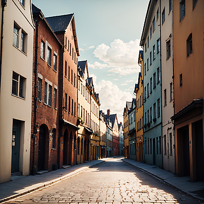 JPG 주간 편집이미지 거리 북유럽 풍경 사람없음 야외 건물 도시풍경 도시 골목길 디지털합성 스칸디나비아 편집소스 편집실사 AI포토 AI콘텐츠 자연요소 건축물 유럽 길 CG 파일형식