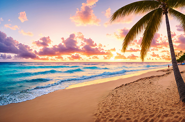 JPG 구름 편집이미지 파도 섬 자연 하늘 풍경 해변 사람없음 야자수 햇빛 노을 일몰 하와이 편집실사 AI포토 AI콘텐츠 자연요소 나무 바다 태양 미국 CG 생태계 파일형식