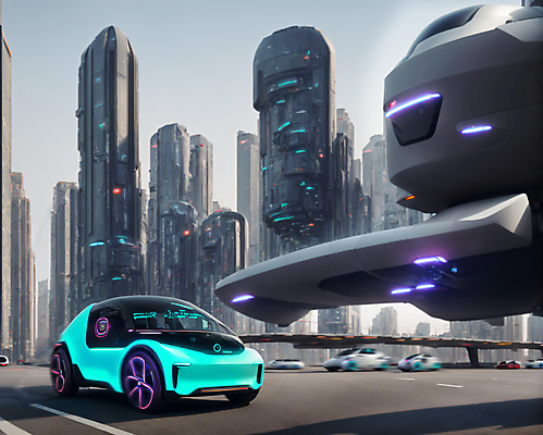 JPG 편집이미지 도로 하늘 미래 빌딩 사람없음 디지털합성 네온 미래도시 전기자동차 편집실사 AI컴퓨터그래픽 AI콘텐츠 길 컨셉 교통시설 자동차 건물 도시 CG 파일형식