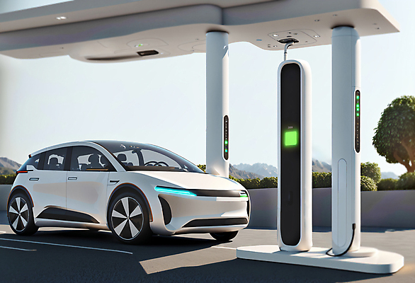 JPG 편집이미지 미래 사람없음 디지털합성 충전 미래자동차 전기자동차 전기충전 충전기 충전소 편집실사 AI포토 AI콘텐츠 컨셉 자동차 기계 CG 파일형식