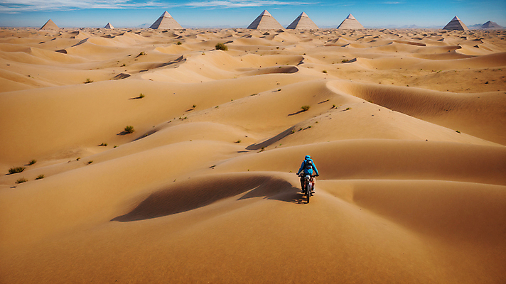 JPG 주간 전신 편집이미지 모래 하늘 한명 풍경 성인 야외 바이크 사막 승차 모래언덕 디지털합성 피라미드 성인한명만 편집소스 편집실사 AI인물포토 AI콘텐츠 자연요소 1 건축물 육상교통 모션 사람 언덕 CG 랜드마크 성인만 파일형식 AI포토
