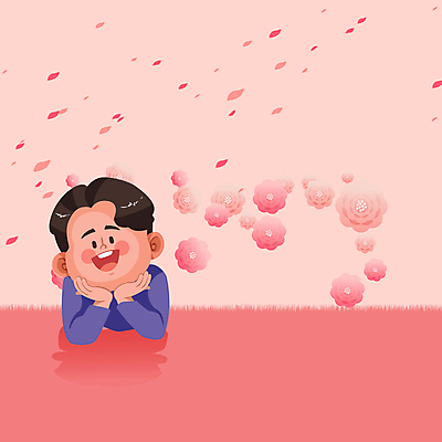 남자 꽃잎 꽃 엎드리기 분홍색 한명 미소 웃음 상반신 성인 턱괴기 아빠 꽃받침 성인남자한명만 모션그래픽 MP4 MOV 식물 1 컬러 가족 모션 표정 사람 손짓 동영상 남자한명만 성인남자만 파일형식