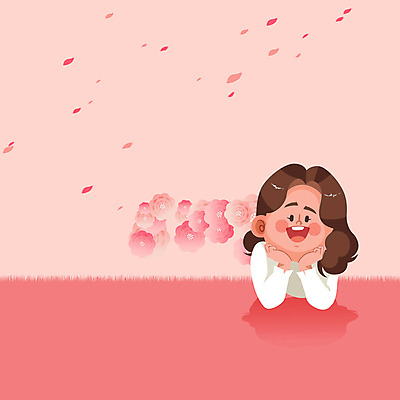 여자 꽃잎 꽃 엎드리기 분홍색 엄마 한명 미소 웃음 상반신 성인 턱괴기 꽃받침 성인여자한명만 모션그래픽 MP4 MOV 식물 1 컬러 가족 모션 표정 사람 손짓 동영상 여자한명만 성인여자만 파일형식