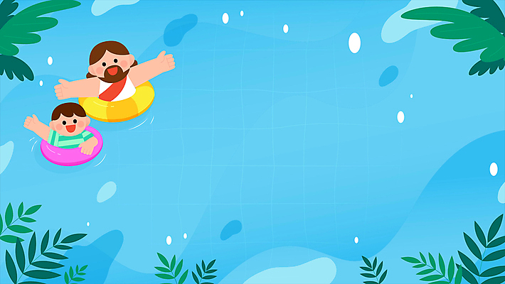 남자 어린이 하늘색 잎 팔벌리기 수영장 소년 상반신 성인 두명 여름 예수 손인사 성경학교 튜브 여름성경학교 야자수잎 남자만 카피스페이스 트로피컬아트 모션그래픽 MP4 MOV 식물 계절 기독교 학교 모션 사람 파란색 공백 인사 신_종교 그림 동영상 파일형식 여름_계절