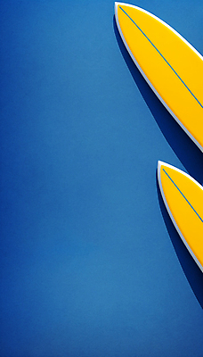 JPG 편집이미지 이벤트 사람없음 파란색 노란색 서핑보드 알림 디지털합성 카피스페이스 편집실사 AI포토 AI콘텐츠 컬러 공백 보드_스포츠 CG 파일형식