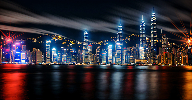 JPG 편집이미지 도로 야경 하늘 사람없음 건물 빛 강 반사 고층빌딩 디지털합성 해안도시 장노출 편집실사 AI포토 AI콘텐츠 건축물 길 교통시설 촬영기법 빌딩 도시 야간 CG 파일형식 풍경_경치