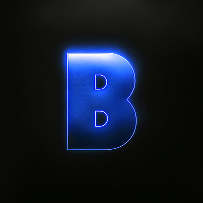 JPG 편집이미지 문자 알파벳 대문자 타이포그라피 사람없음 파란색 B 디지털합성 편집소스 이미지편집 편집실사 AI컴퓨터그래픽 AI콘텐츠 영어 컬러 CG 파일형식