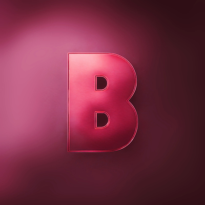 JPG 편집이미지 문자 알파벳 분홍색 대문자 타이포그라피 사람없음 B 디지털합성 편집소스 이미지편집 편집실사 AI컴퓨터그래픽 AI콘텐츠 영어 컬러 CG 파일형식