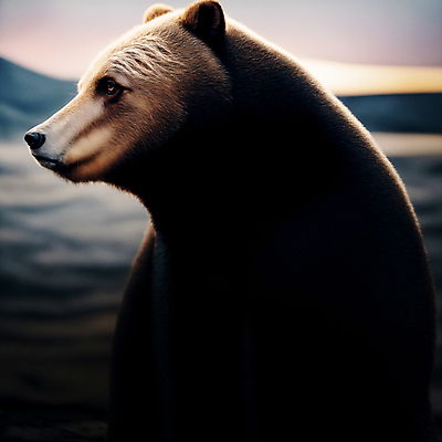 JPG 편집이미지 한마리 바다 곰 그림자 사람없음 검은색 디지털합성 불곰 편집소스 편집실사 AI컴퓨터그래픽 AI콘텐츠 동물 1 컬러 포유류 CG 파일형식