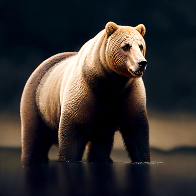 JPG 편집이미지 한마리 곰 그림자 사람없음 빛 갈색 검은색 디지털합성 불곰 편집소스 편집실사 AI컴퓨터그래픽 AI콘텐츠 동물 1 컬러 포유류 CG 파일형식