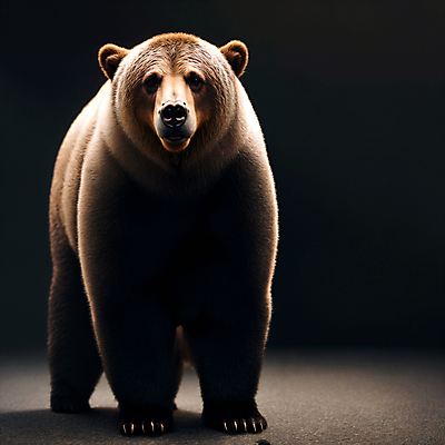 JPG 편집이미지 한마리 곰 그림자 사람없음 빛 갈색 검은색 디지털합성 불곰 편집소스 편집실사 AI컴퓨터그래픽 AI콘텐츠 동물 1 컬러 포유류 CG 파일형식