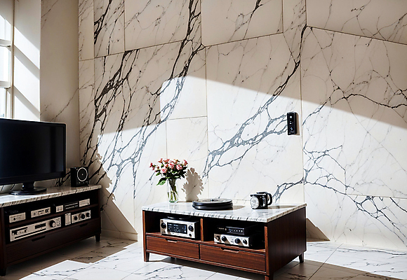 JPG 편집이미지 실내 사람없음 인테리어 꽃병 텔레비전 공간 디지털합성 모던 서랍장 대리석 마블링 편집소스 거실장 편집실사 AI포토 AI콘텐츠 디자인 꽃 가구 재료 내부 전자제품 CG 파일형식