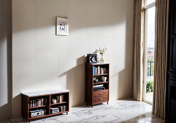 JPG 편집이미지 액자 창문 실내 사람없음 인테리어 공간 커튼 디지털합성 모던 서랍장 대리석 마블링 편집소스 편집실사 AI포토 AI콘텐츠 디자인 가구 재료 내부 CG 파일형식