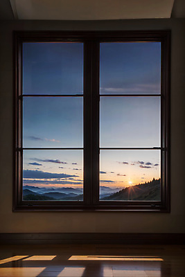 JPG 구름 편집이미지 창문 자연 하늘 실내 풍경 사람없음 햇빛 일몰 야간 디지털합성 편집소스 편집실사 AI포토 AI콘텐츠 자연요소 내부 태양 노을 CG 생태계 파일형식