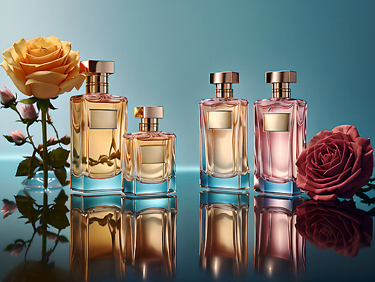 JPG 편집이미지 꽃 유리병 사람없음 뷰티 장미 고급 향수 오브젝트 향수병 편집실사 AI포토 AI콘텐츠 식물 컨셉 병_용기 화장품 CG 병_담는 파일형식