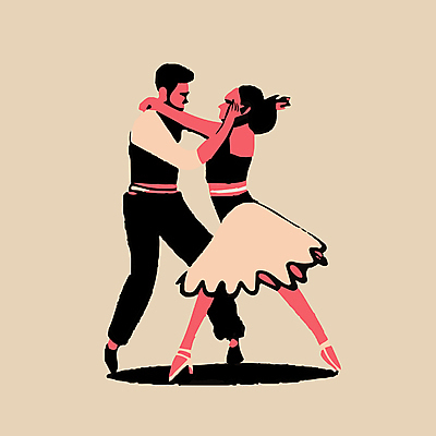 전신 여자 남자 포즈 일러스트 서기 성인 두명 마주보기 춤 커플댄스 성인만 국내일러스트 AI파일 모션 문화예술 사람 파일형식 벡터