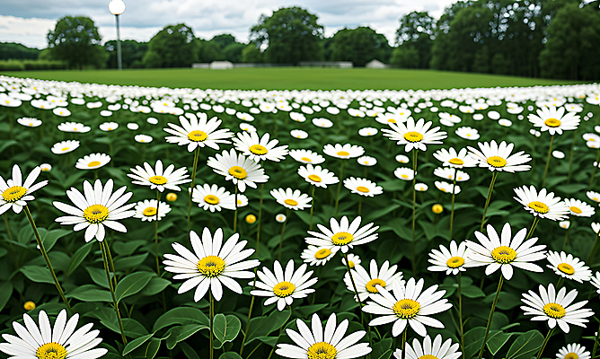 JPG 편집이미지 꽃 꽃밭 자연 풍경 초원 사람없음 야외 데이지 편집실사 AI포토 AI콘텐츠 식물 CG 생태계 파일형식
