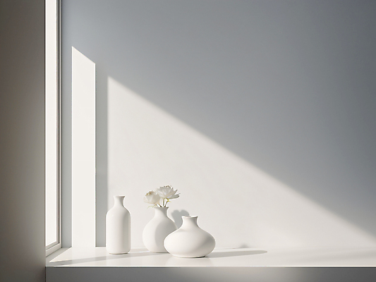 JPG 편집이미지 라이프스타일 꽃 그림자 사람없음 빛 인테리어 꽃병 흰색 창가 디지털합성 미니멀 편집실사 AI포토 AI콘텐츠 식물 디자인 컬러 창문 생활 CG 파일형식