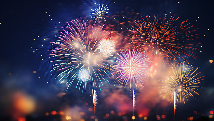 JPG 편집이미지 야경 불꽃 폭죽 불꽃놀이 사람없음 디지털합성 보케 편집실사 AI포토 AI콘텐츠 놀이 불 야간 CG 파일형식 풍경_경치