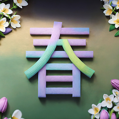 JPG 편집이미지 꽃 자연 타이포그라피 사람없음 한자 봄 감성 봄춘 이미지편집 편집실사 AI컴퓨터그래픽 AI콘텐츠 식물 문자 계절 컨셉 CG 생태계 파일형식