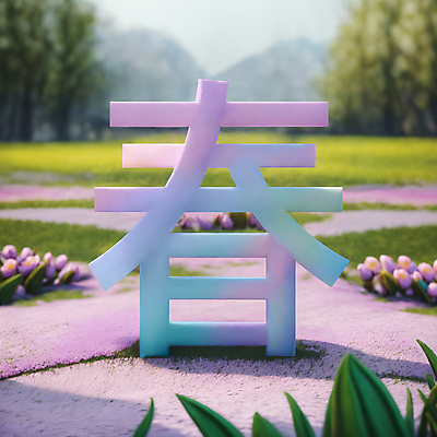 JPG 편집이미지 문자 꽃 자연 타이포그라피 사람없음 한자 봄 산책로 풀 디지털합성 감성 봄춘 편집소스 이미지편집 편집실사 AI컴퓨터그래픽 AI콘텐츠 식물 계절 길 컨셉 CG 생태계 파일형식