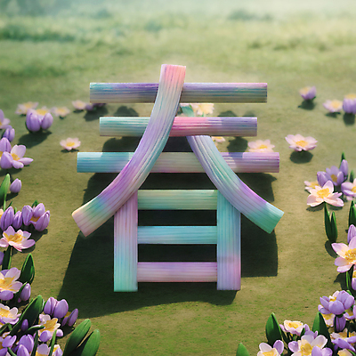 JPG 편집이미지 문자 꽃 자연 잔디 타이포그라피 사람없음 한자 봄 디지털합성 감성 봄춘 편집소스 이미지편집 편집실사 AI컴퓨터그래픽 AI콘텐츠 식물 계절 컨셉 CG 생태계 파일형식