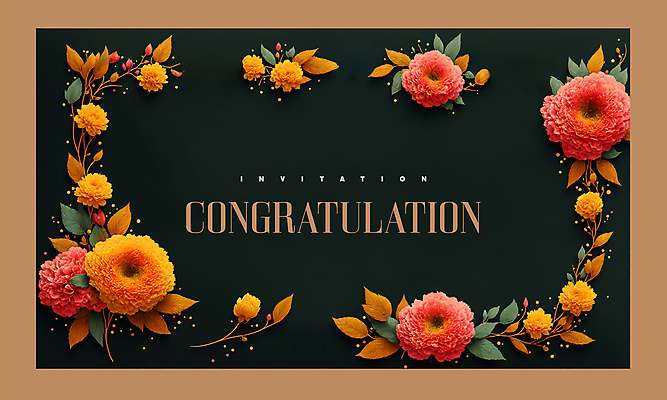 PSD 편집이미지 꽃 잎 프레임 사람없음 검은색 축하 화려 축하카드 이미지편집 카드프레임 식물 컬러 컨셉 카드_감사 파일형식