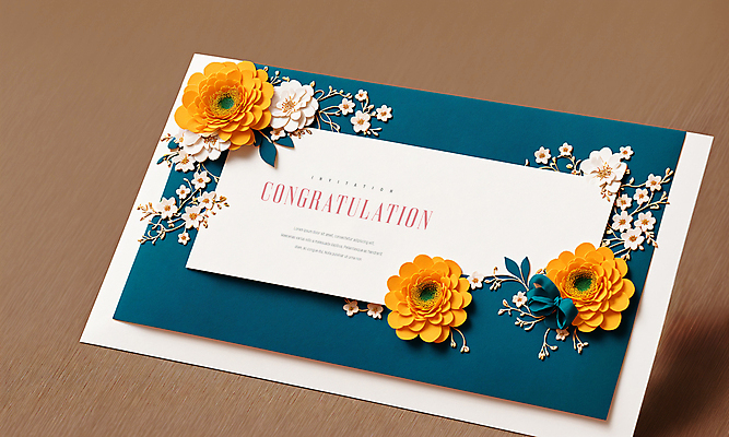 PSD 편집이미지 꽃 잎 프레임 그림자 사람없음 노란색 축하 화려 남색 입체 축하카드 이미지편집 카드프레임 식물 컬러 컨셉 카드_감사 파일형식