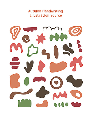 모양 곡선 일러스트 사람없음 세트 가을 원형 낙서 그림 손그림 기하학 엘리먼트 아기자기 국내일러스트 AI파일 도형 계절 선 컨셉 무늬 파일형식 벡터