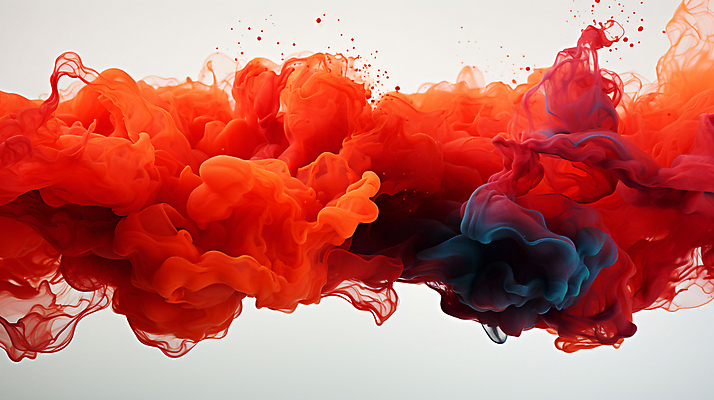 JPG 스튜디오촬영 편집이미지 잉크 사람없음 빨간색 파란색 물감 액체 혼합 번짐 이미지편집 편집실사 AI컴퓨터그래픽 AI콘텐츠 컬러 실내 미술도구 CG 파일형식 효과