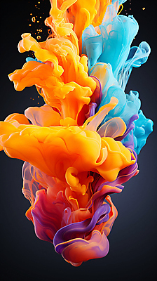 JPG 스튜디오촬영 편집이미지 잉크 사람없음 컬러풀 물감 액체 혼합 번짐 이미지편집 편집실사 AI컴퓨터그래픽 AI콘텐츠 컬러 실내 미술도구 CG 파일형식 효과