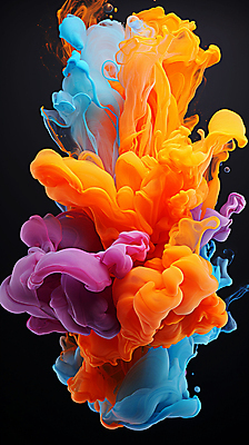 JPG 스튜디오촬영 편집이미지 잉크 사람없음 컬러풀 물감 액체 혼합 번짐 이미지편집 편집실사 AI컴퓨터그래픽 AI콘텐츠 컬러 실내 미술도구 CG 파일형식 효과